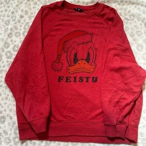 American Eagle Christmas Donald Duck crewneck sweatshirt